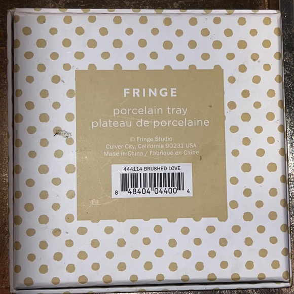 artful metallic gold heart with “Love” inside…porcelain tray in gift box-NIB - Picture 4 of 12